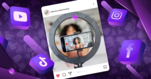 TikTok influencer recording on mobile phone