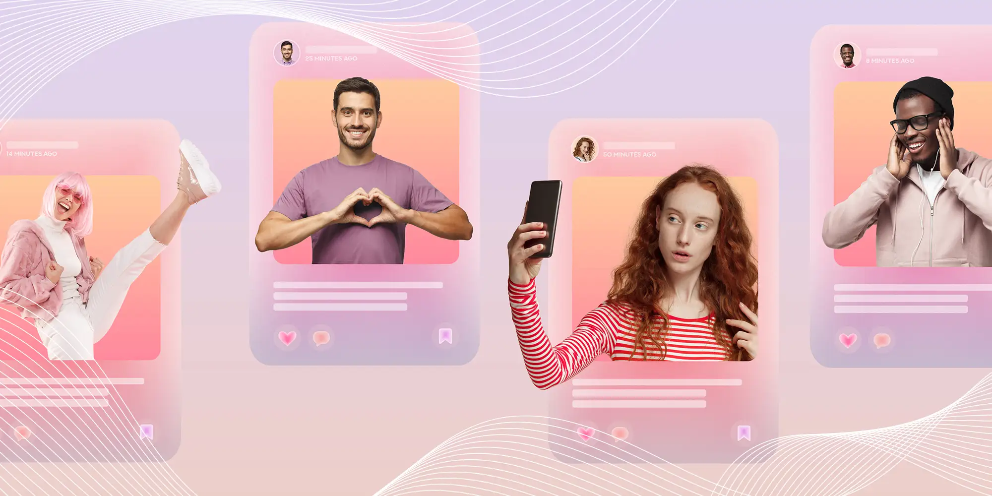 various influencer personas on social media posts