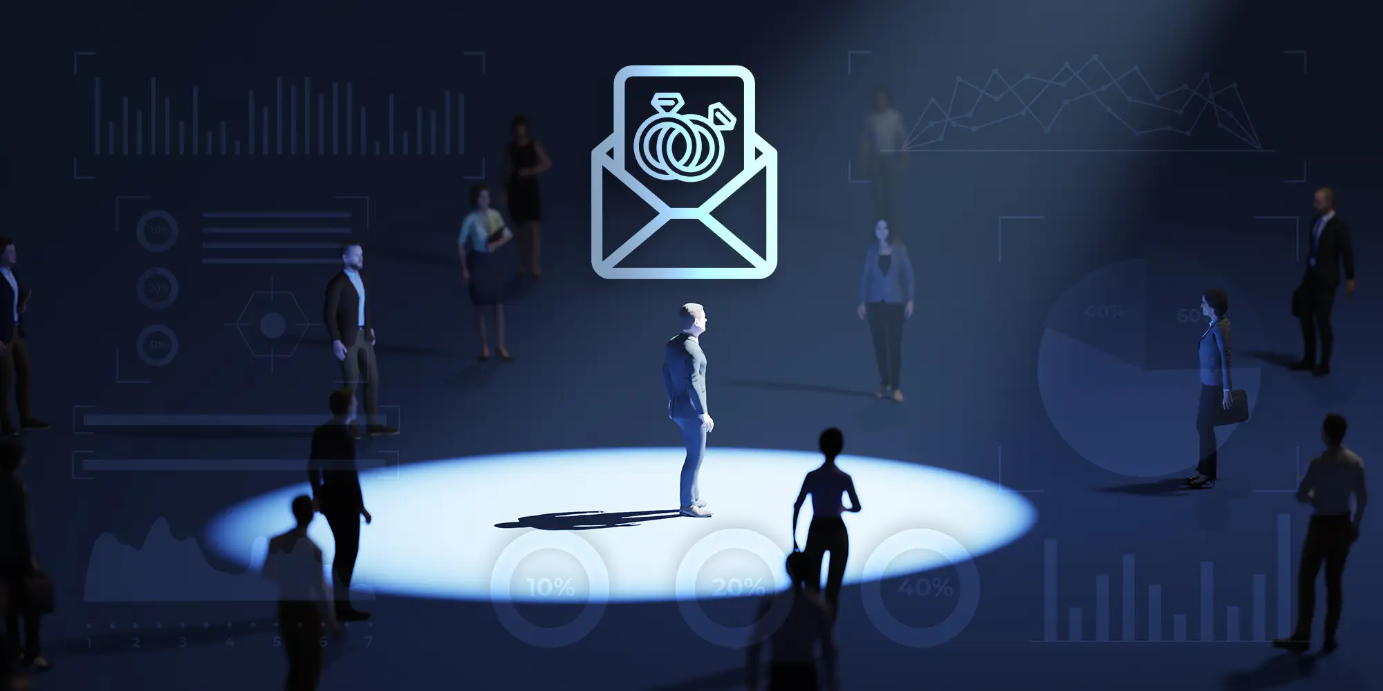 graphic with email and people