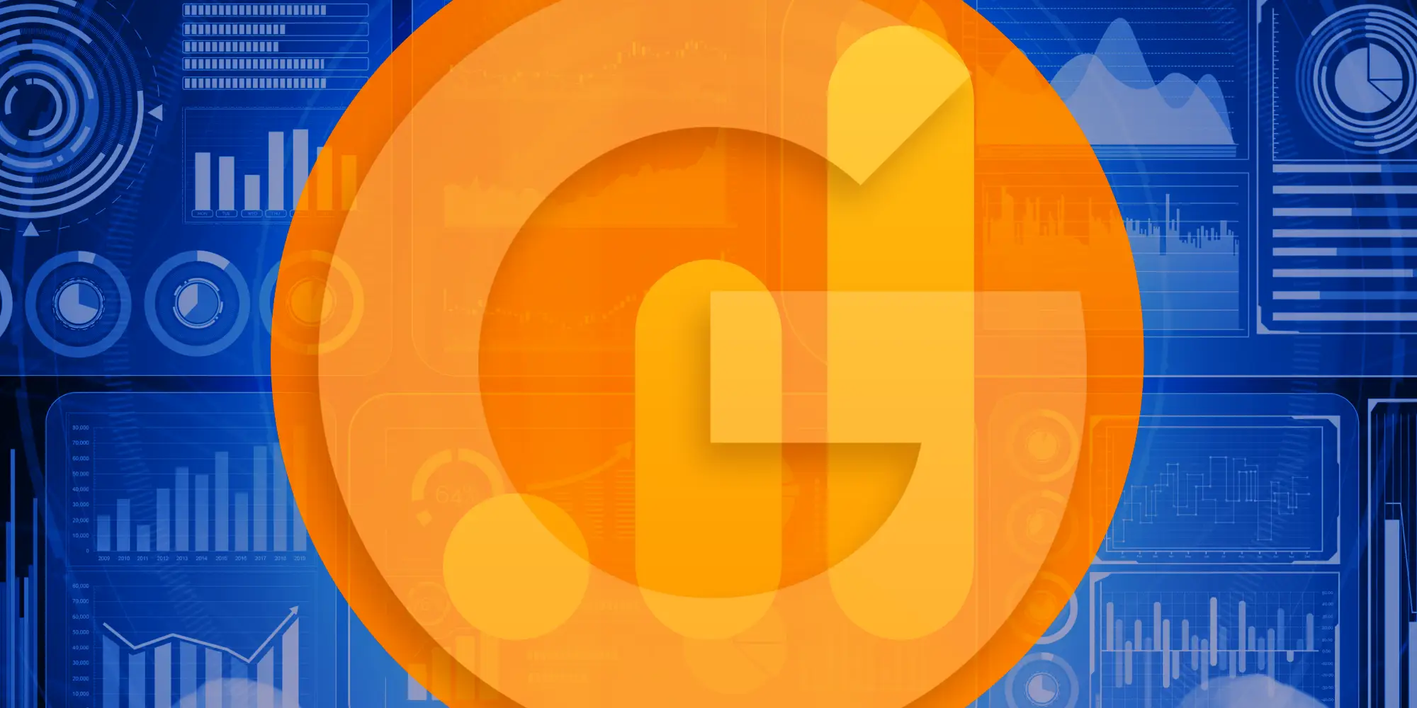 Graphic with data and Google Analytics logo