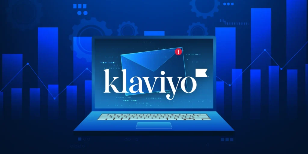 Klaviyo logo on a laptop