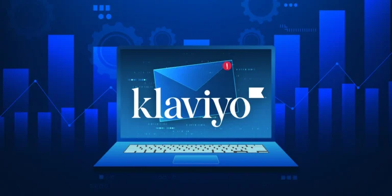 Klaviyo logo on a laptop
