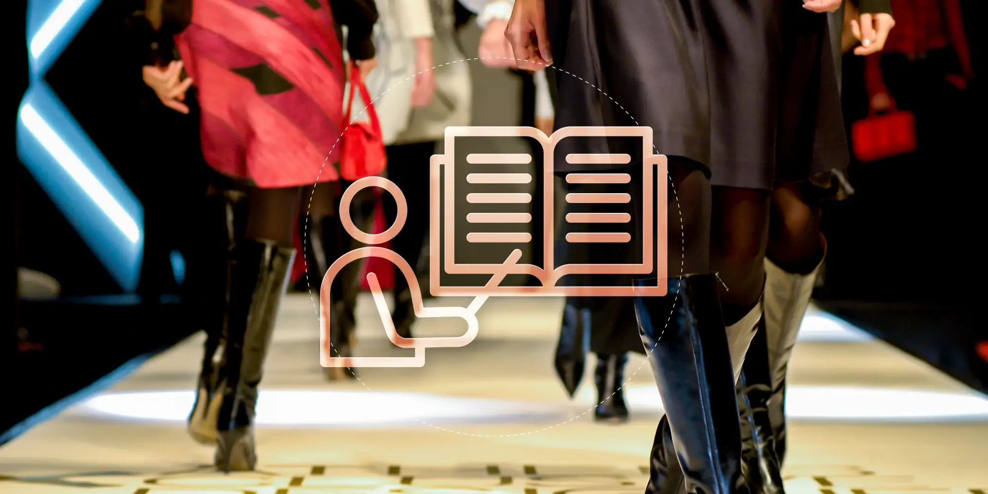 runway models with a graphic about lessons from NYFW